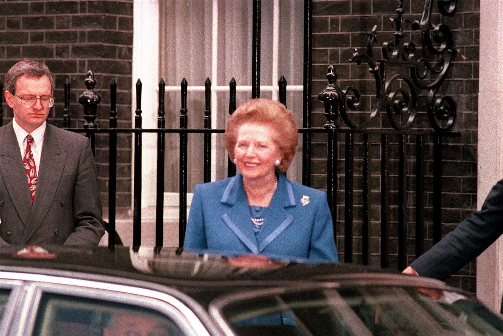 PM Margaret Thatcher on the day of her resignation in 1990 after 11 years in power (PA)