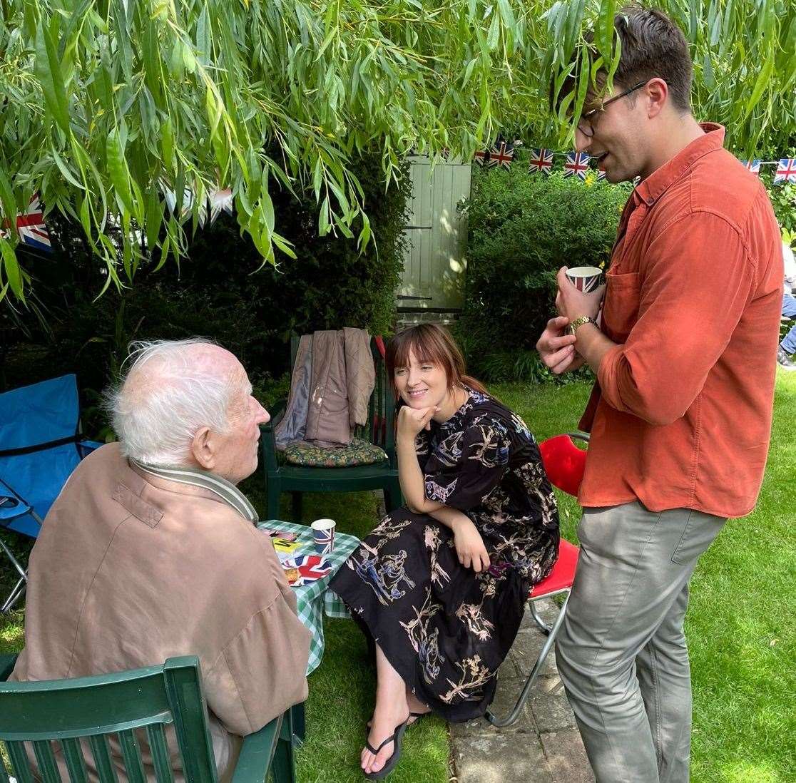 Abby and her partner Dom joined community group Inspired Friendships for a belated Jubilee Garden Party. Picture: Wendy Pfeiffer