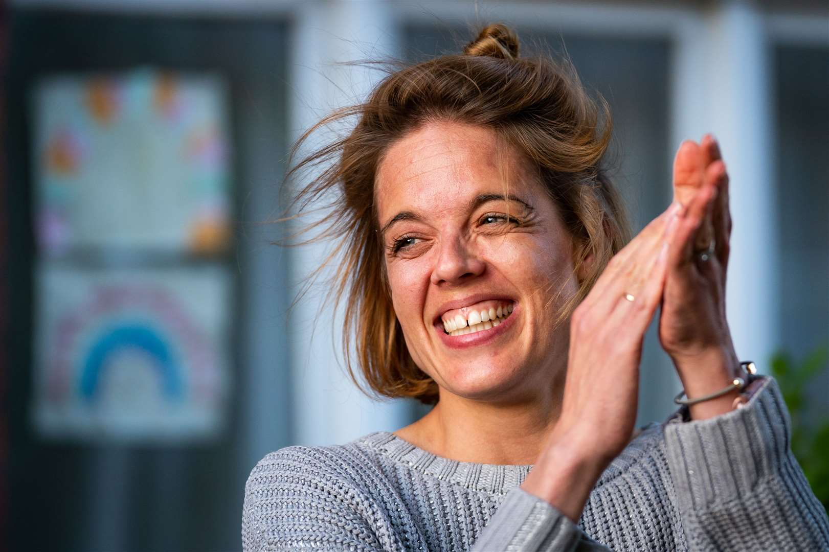 Annemarie Plas, 36, a Dutch national living in south London who created the weekly 8pm Clap for Carers (Aaron Chown/PA)