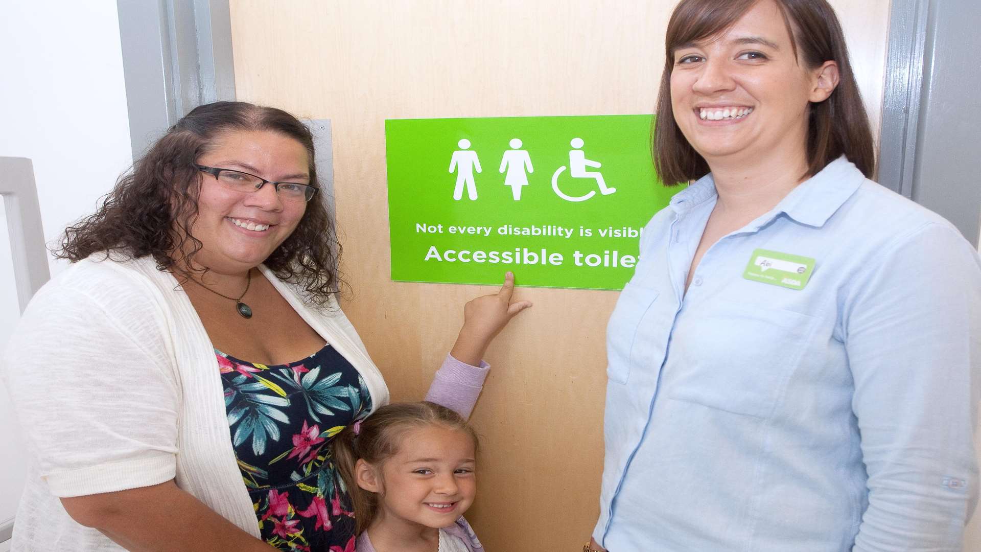 Tonya Glennester was visiting the store with her daughter, Evalynn who has autism and was questioned by another customer about why they used the disabled toilet.