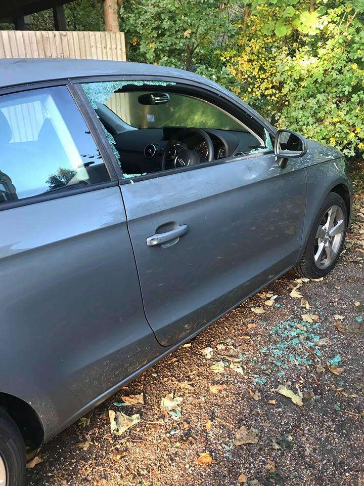Another car window was smashed in St Andrew's Close, Canterbury on October 16