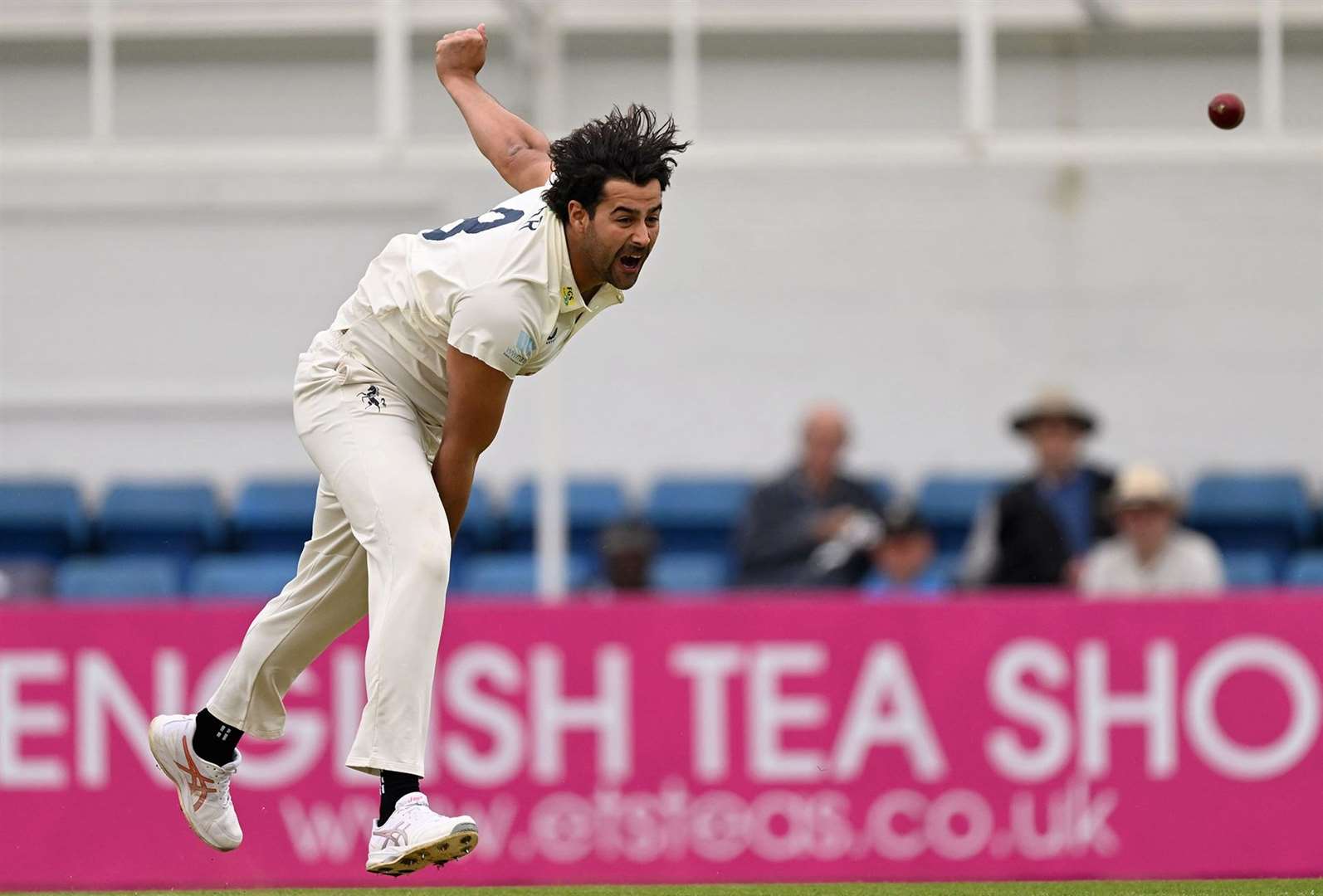 Wes Agar - took five wickets for Kent on day one at Northants. Picture: Keith Gillard