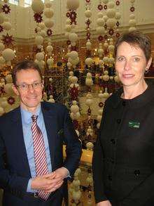 Andy Street, managing director John Lewis, with Karen Lord, managing director John Lewis Bluewater