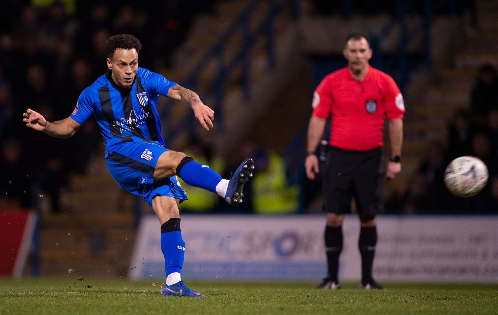 Elliott List scores the winner for Gillingham in the third round of the FA Cup