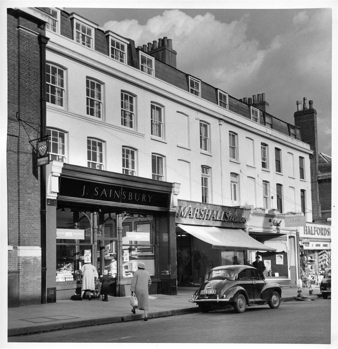 Exterior of Sainsbury's store at 18 High Street, Ashford, in 1961. Picture: The Sainsbury Archive, Museum of London Docklands