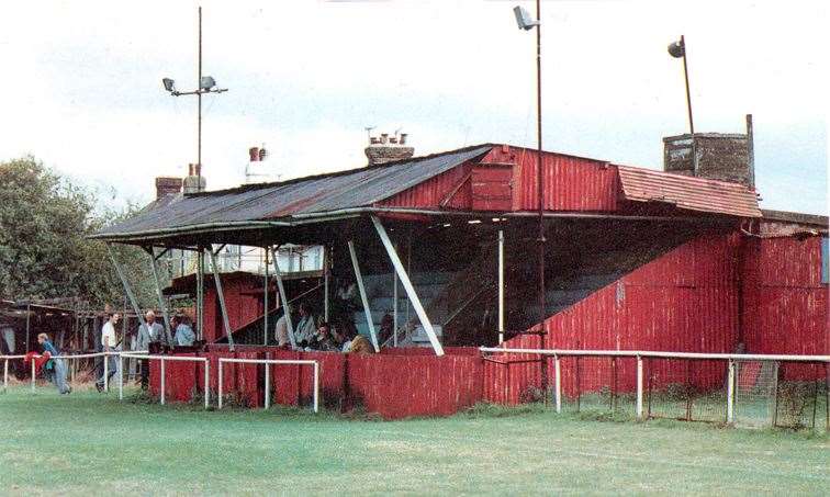 Crockenhill's ground in the 1980s - a regular haunt of the author. Picture: Mike Floate's Football Grounds in Kent: A Visual History