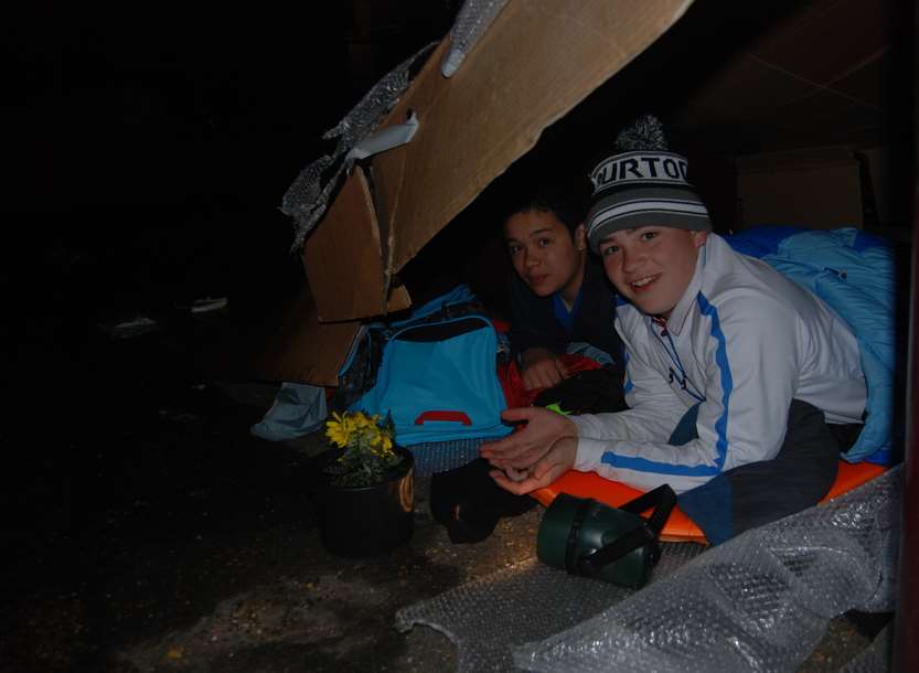 Over 100 Tonbridge School students slept rough for a night