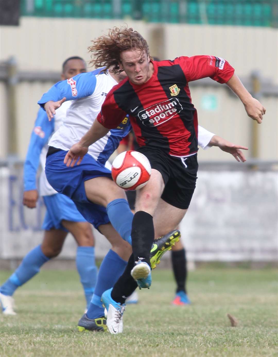 Nick Treadwell in action during his first spell at Sittingbourne, the 2012/13 season under Jim and Danny Ward Picture: John Westhrop