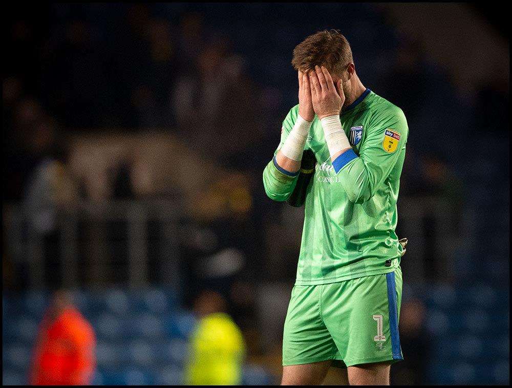 Gills keeper Tomas Holy at the full time whistle Picture: Ady Kerry