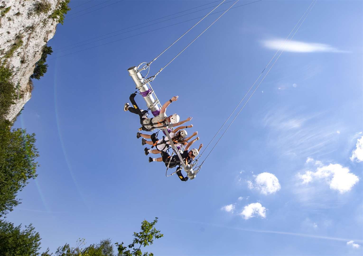 We tested out the thrilling giant swing when it opened in the summer. Picture: John Nguyen / PA Wire