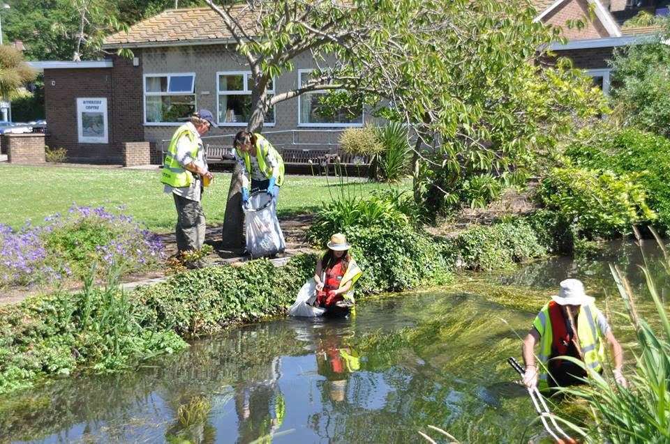 Volunteers scoured the river and its banks for litter dumped by fly-tippers