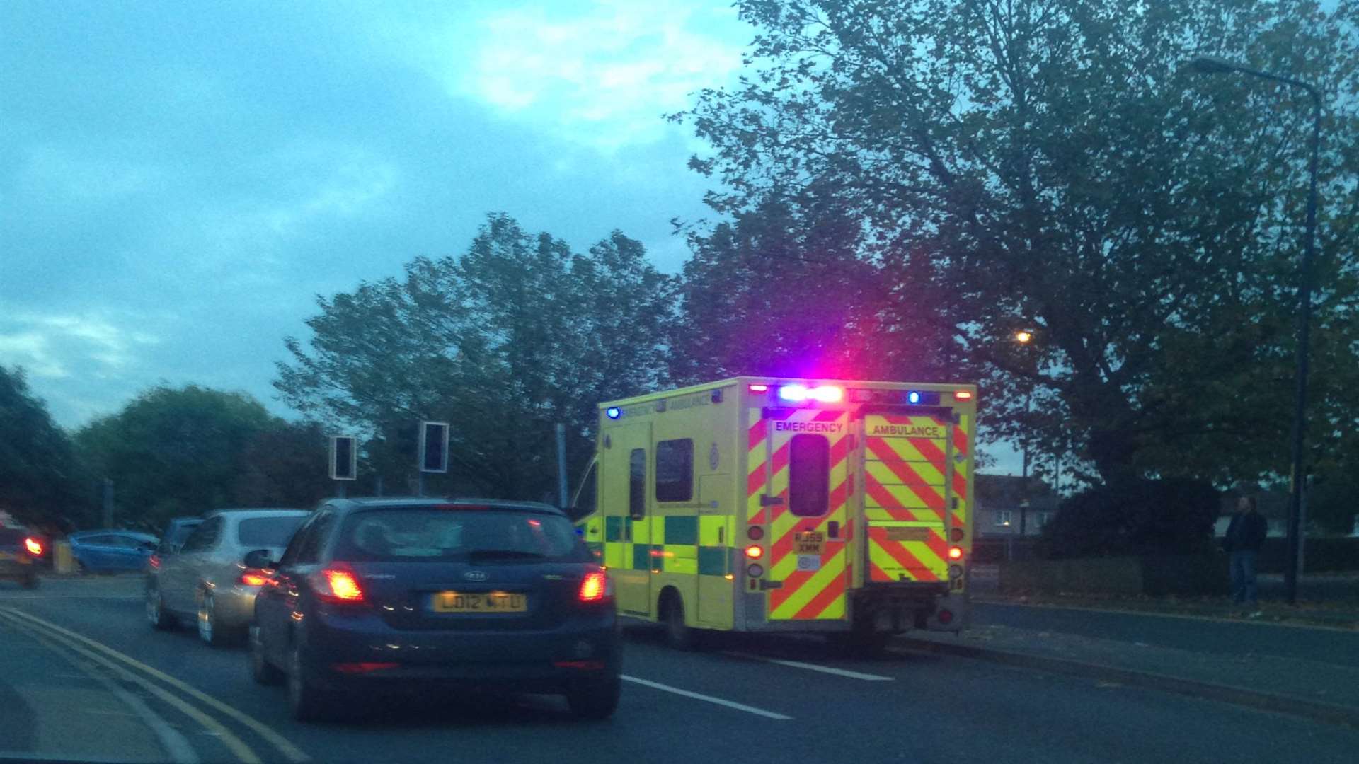 The accident on Romney Place, Maidstone.