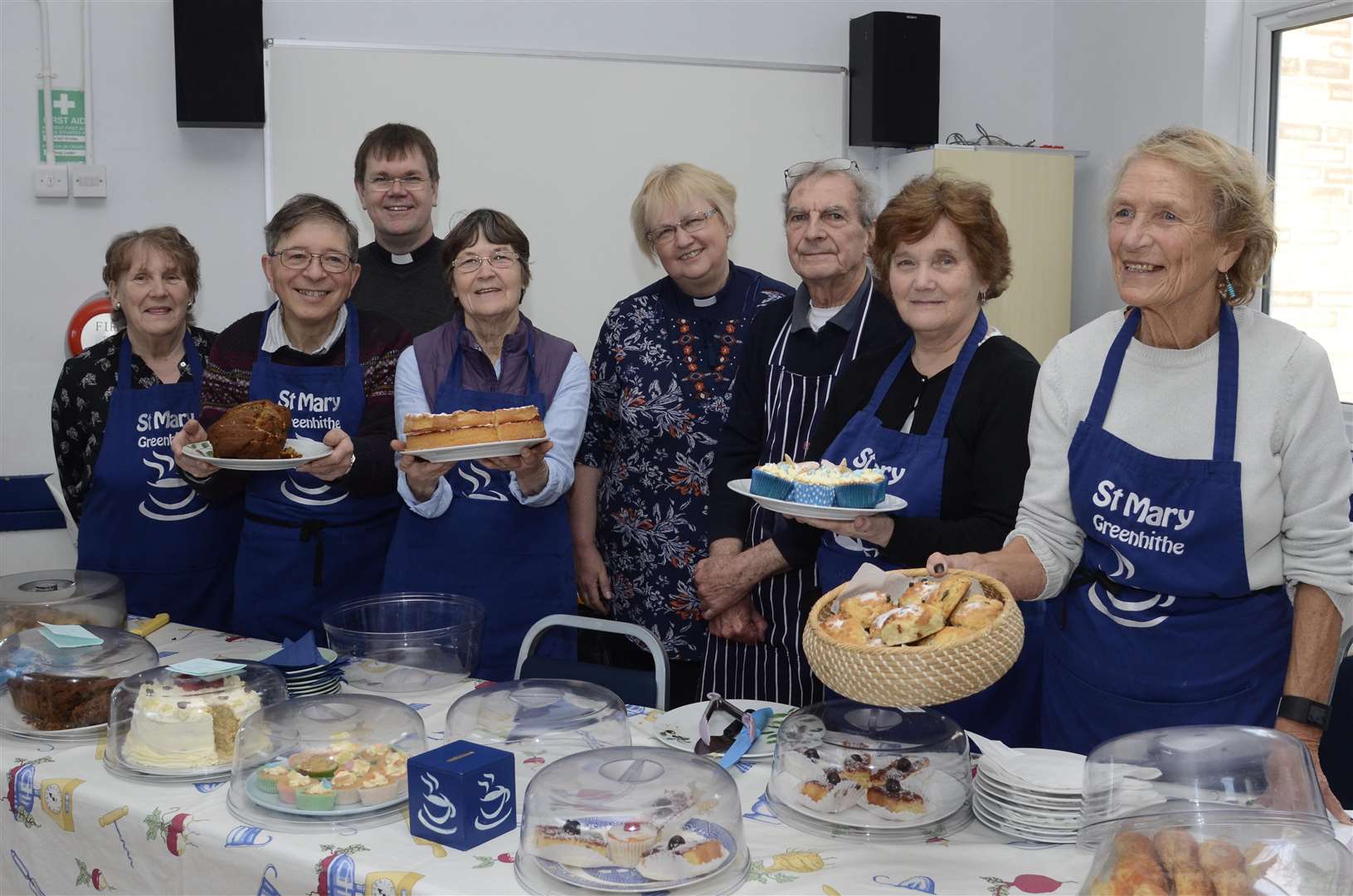 Carol Avery and fellow volunteers at the St Mary Greenhithe Community Cafe. Picture: Chris Davey