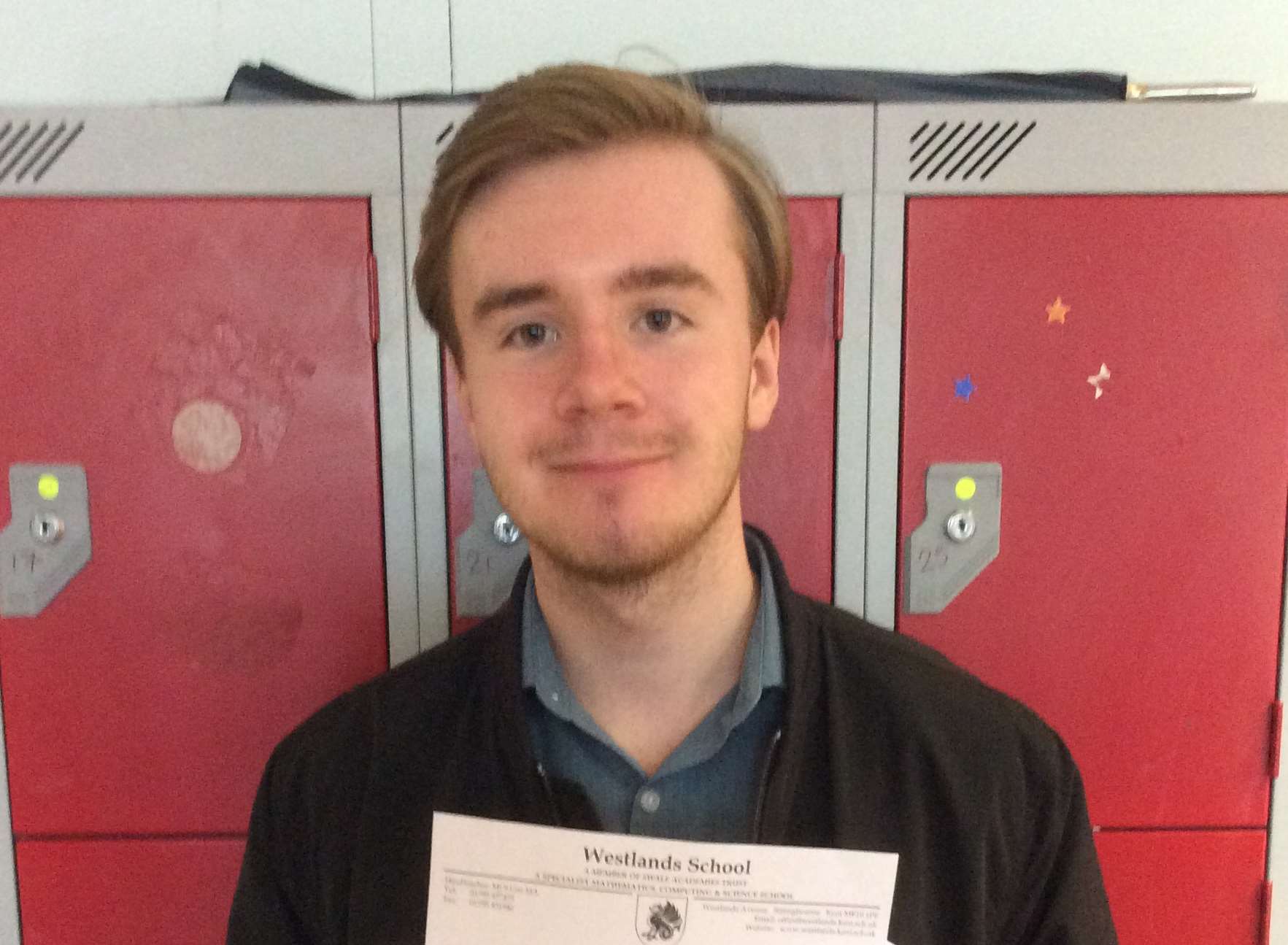 Ryan Gallop, of Swale Sixth Form, who achieved four A-grades