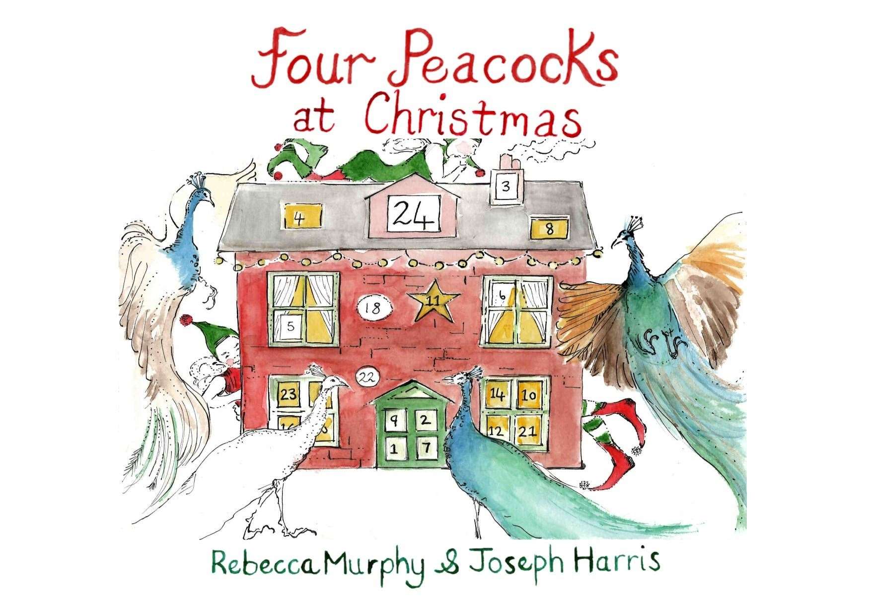 Four Peacocks at Christmas is the second children’s book by Rebecca Murphy and Joseph Harris