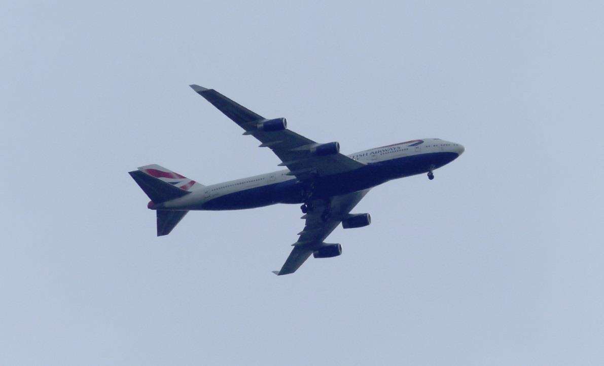 The low-flying aircraft was seen over Canterbury