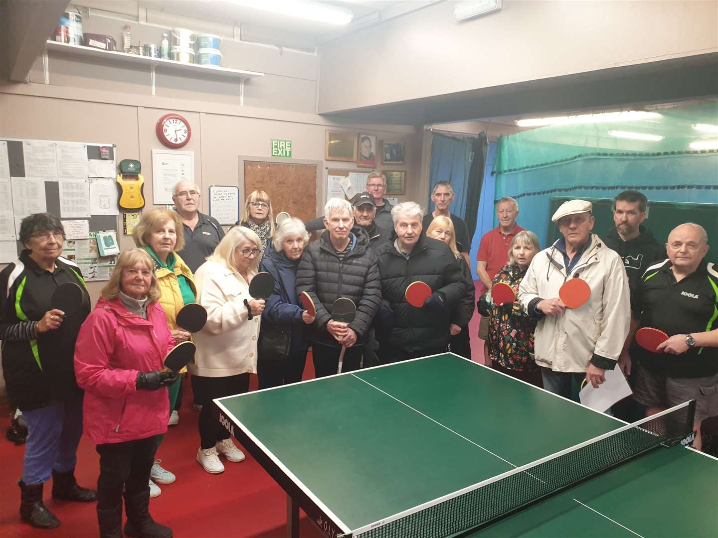 Herne Bay table tennis club chairman Colin Chaston (pictured back left) with its stroke rehabilitation group