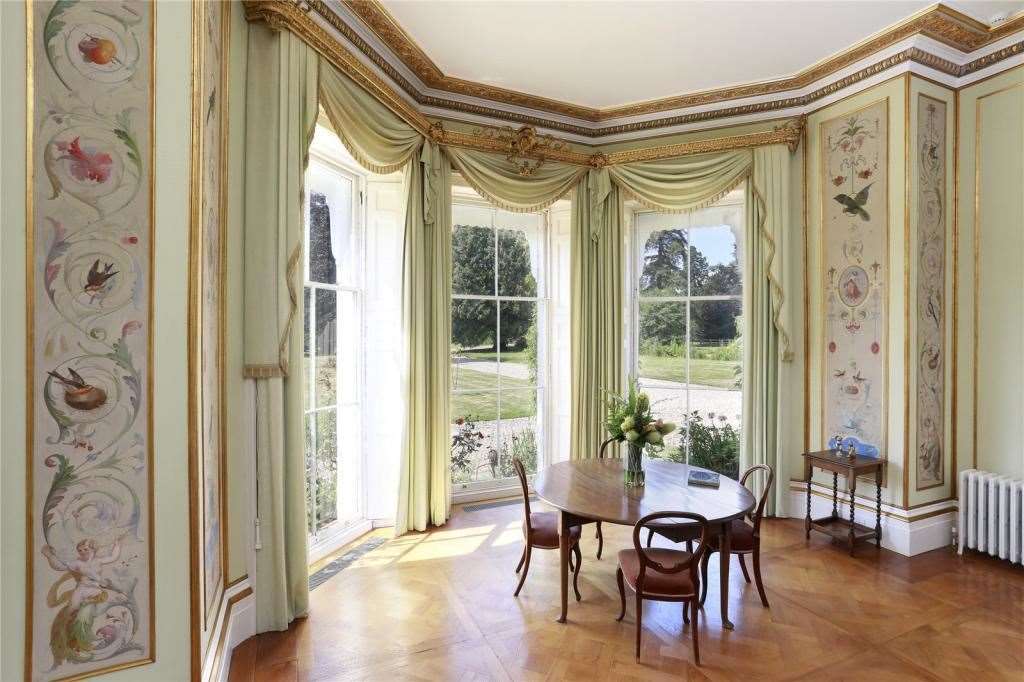 Look out over the parkland from the second drawing room. Picture: Strutt and Parker