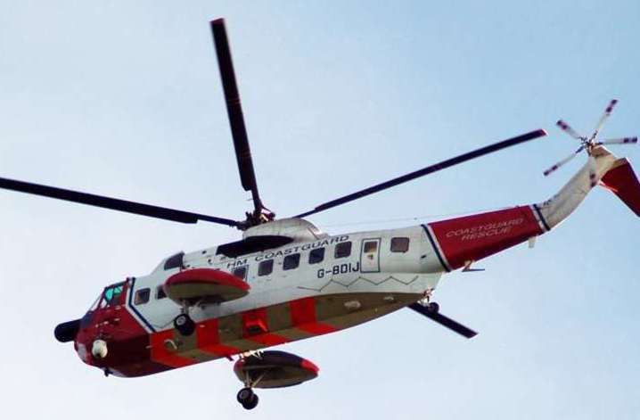 A coastguard rescue helicopter was part of the search operation