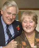 Edwin Boorman with his wife Jan who will be waiting to greet him along with their son Henry