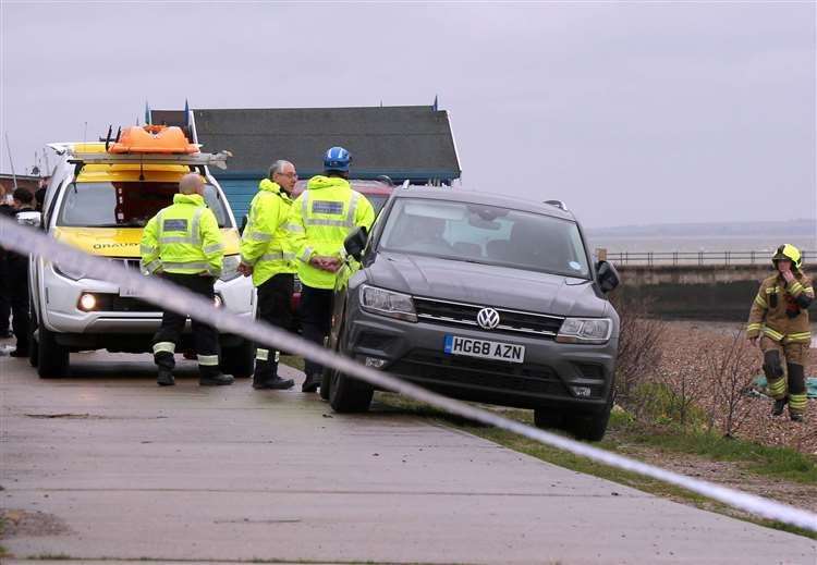 Emergency services at the scene in Hampton after Eugene's body was discovered. Picture: UKNIP