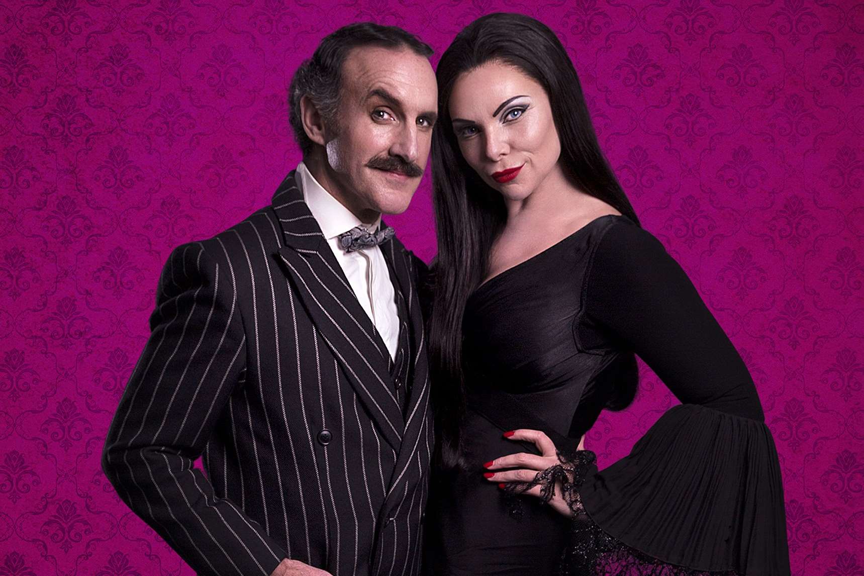 Cameron Blakeley as Gomez and Samantha Womack as Morticia
