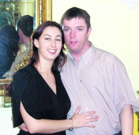 Emily with Tim, who died in September.
