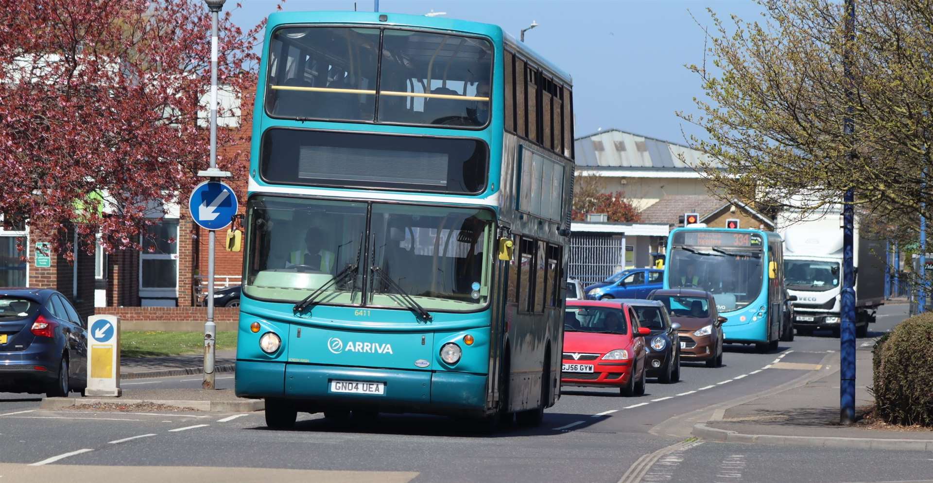 Arriva buses in Millennium Way, Sheerness