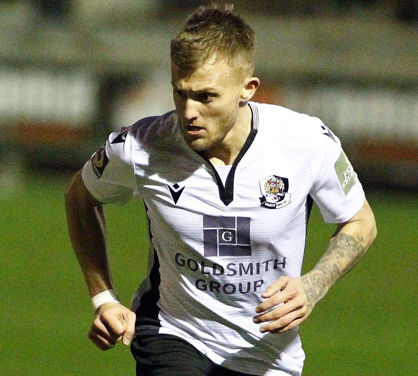Dartford's Liam Nash scored twice against Phoenix Sports and had a third goal ruled out Picture: Sean Aidan