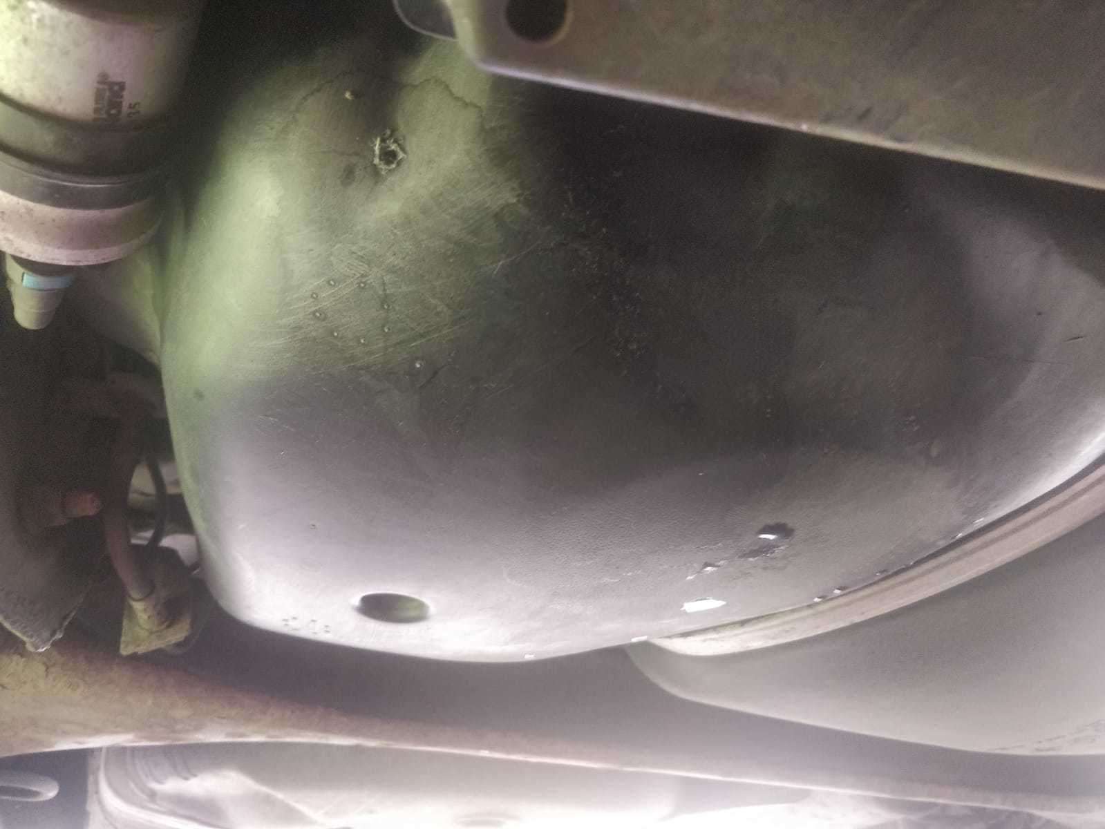 Vandals pierced a hole in Anita's fuel tank