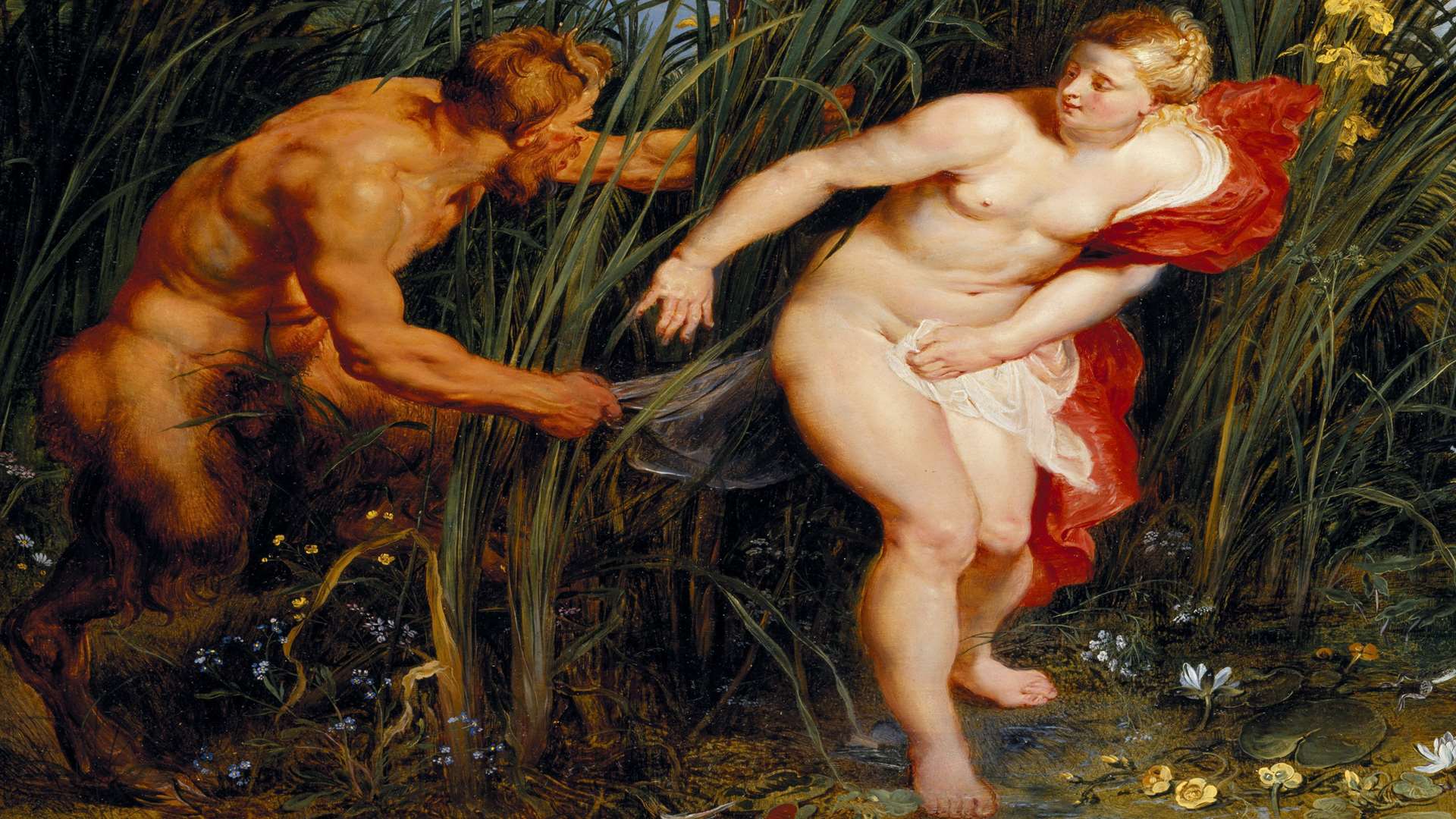 Pan and Syrinx by Rubens - painted in 1617
