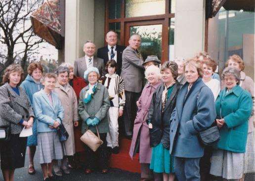The opening of the original Lions Hospice appeal shop, in Swanley, in 1987