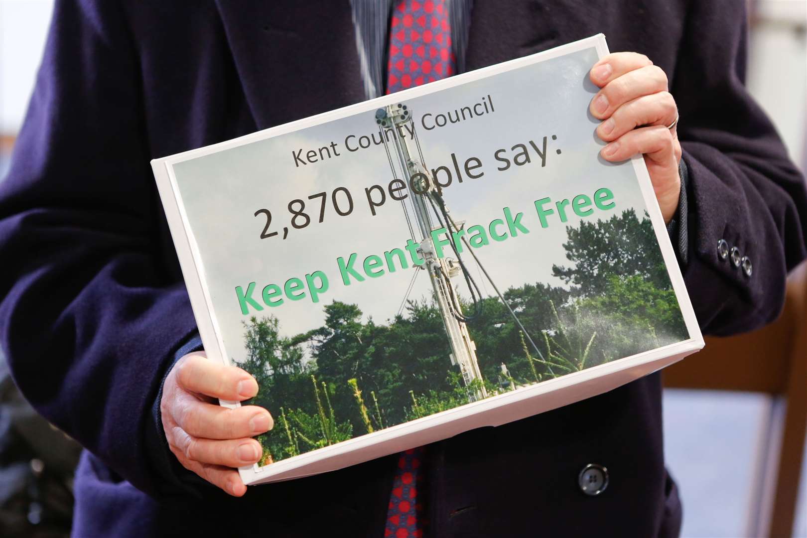 An anti-fracking petition was handed to KCC in 2014