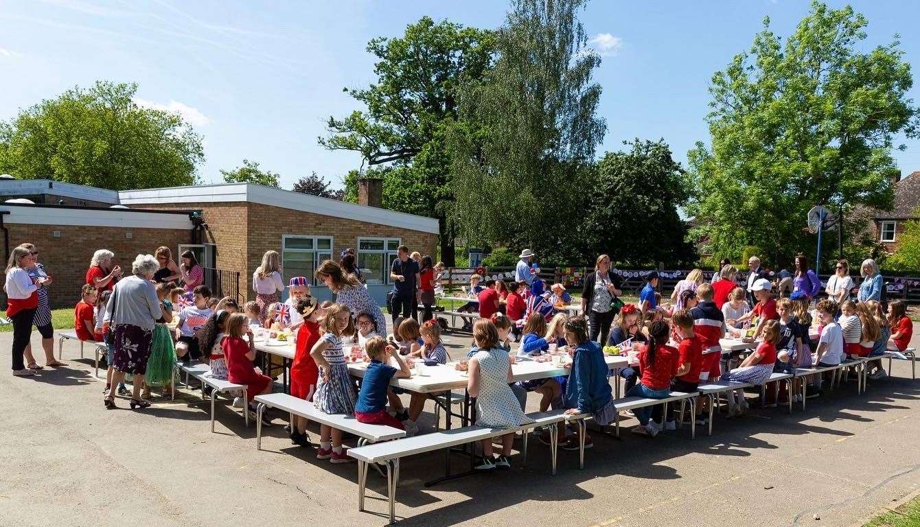 Hunton Primary School, near Maidstone, had a fruity Jubilee tea. Picture: Martin Apps / Countrywide Photographic