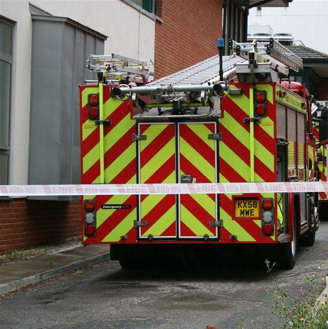 A fire engine during a call-out. Library picture