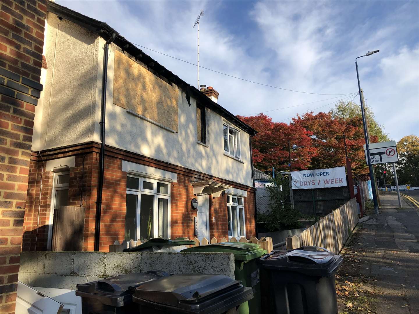 The house in Square Hill was on fire in the early hours of Thursday morning