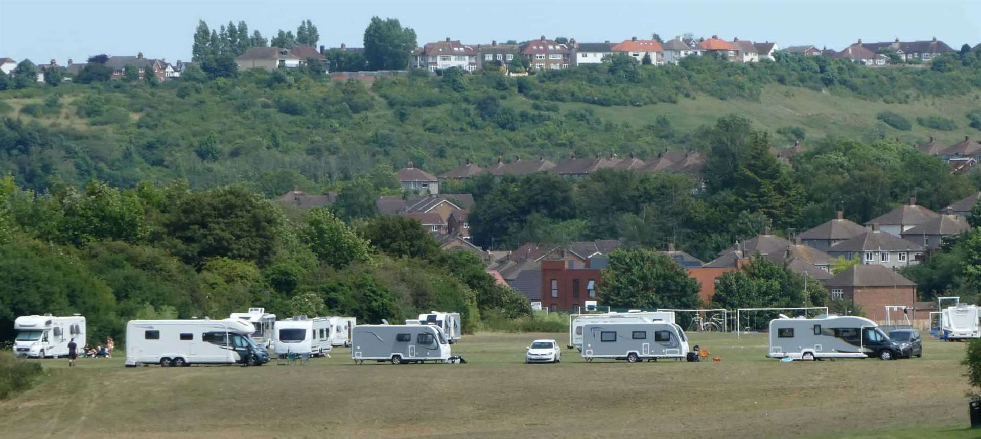 Residents called for action after travellers moved onto Barnfield Park
