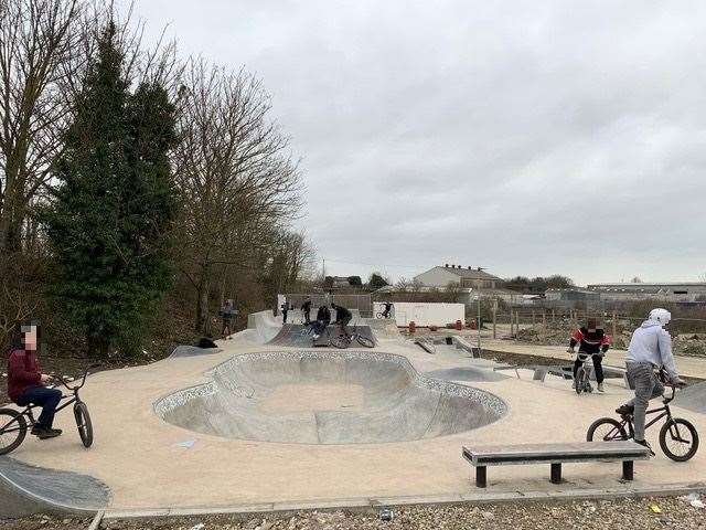 Youngsters have already been enjoying the new Mill Skatepark in Sittingbourne despite it not being 'officially' open yet