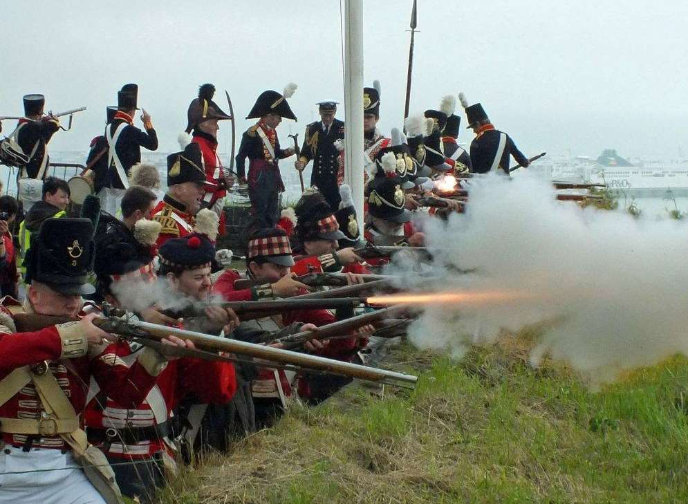 Firing at the Western Heights fort