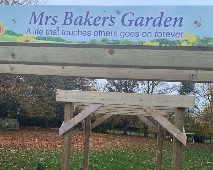 Mrs Baker's Garden is another memorial which highlights her dedication to her pupils