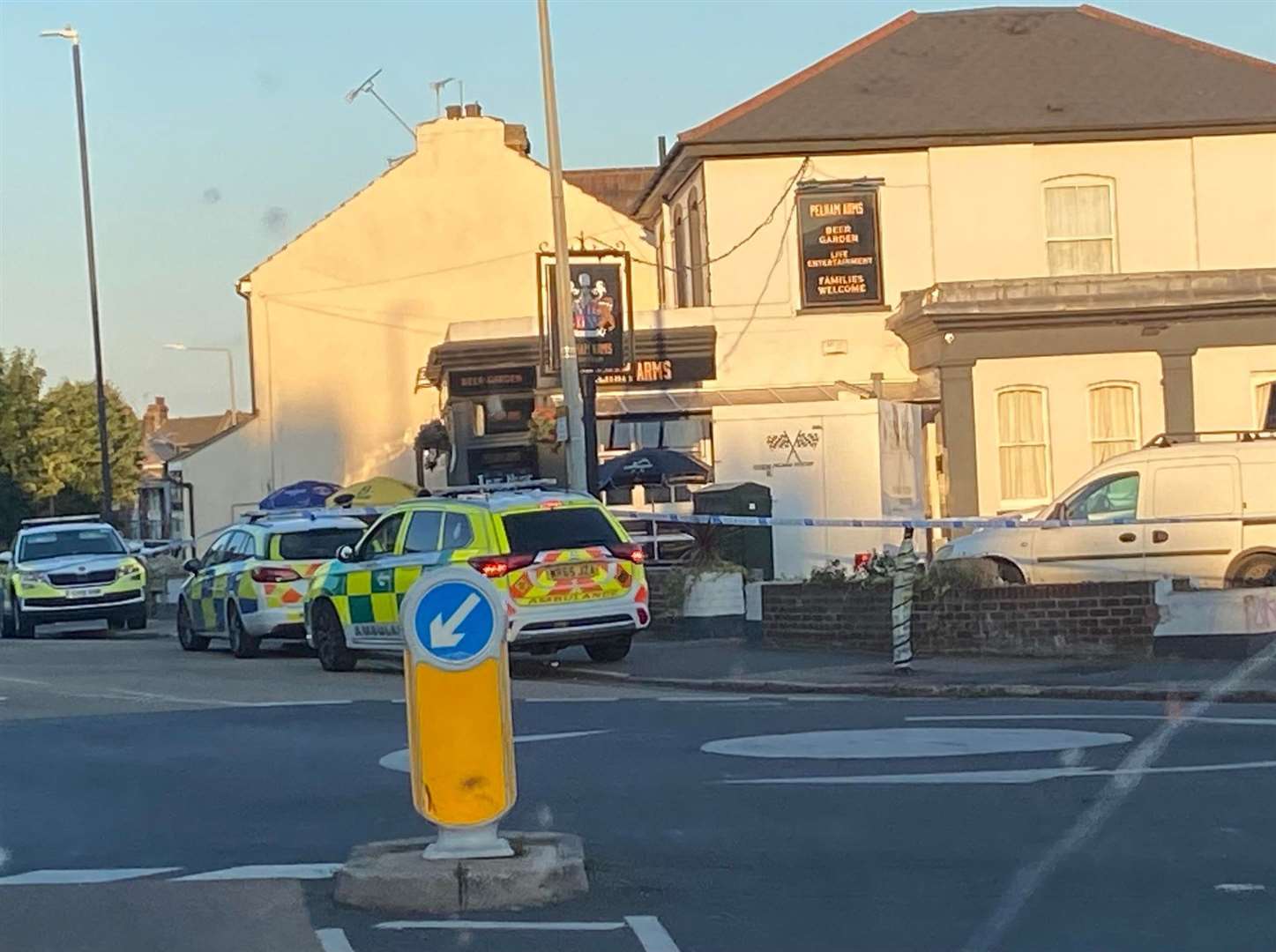 Emergency services were outside the Pelham Arms, Gravesend. Picture: Madeleine Tagg