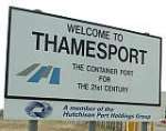 THAMESPORT: hoped to beat 2007's record when 50,000 containers passed through terminal
