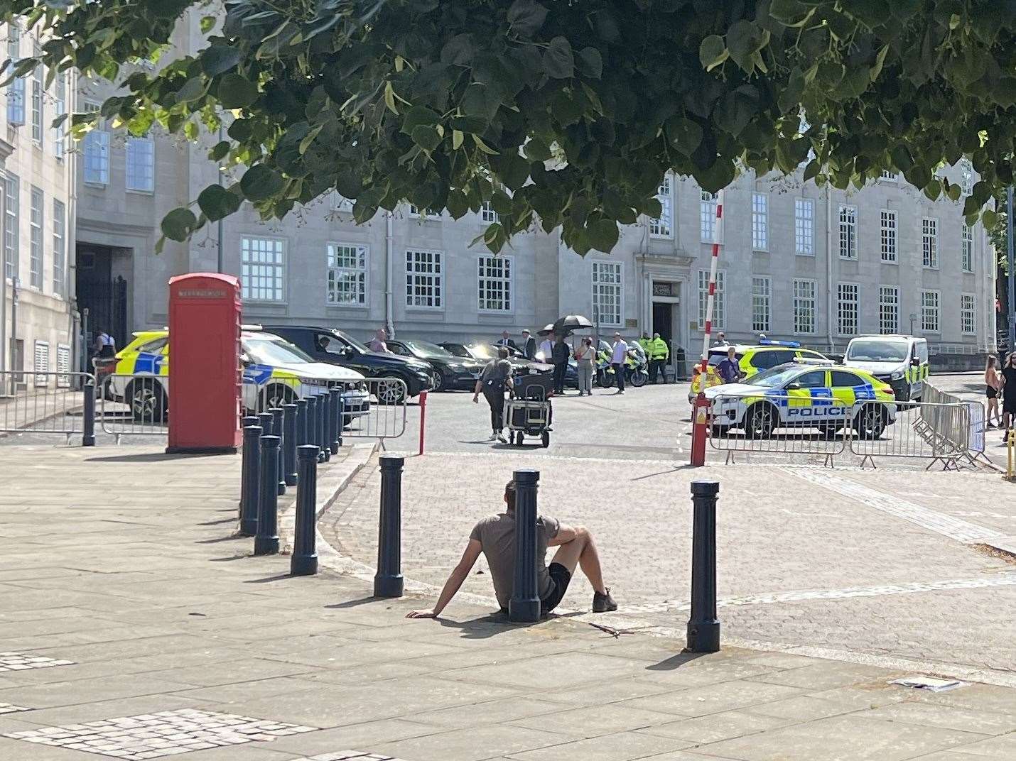 Film crews and prop police cars are in Maidstone for a new Netflix drama