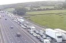 Traffic queuing on the M25. Picture: Highways England