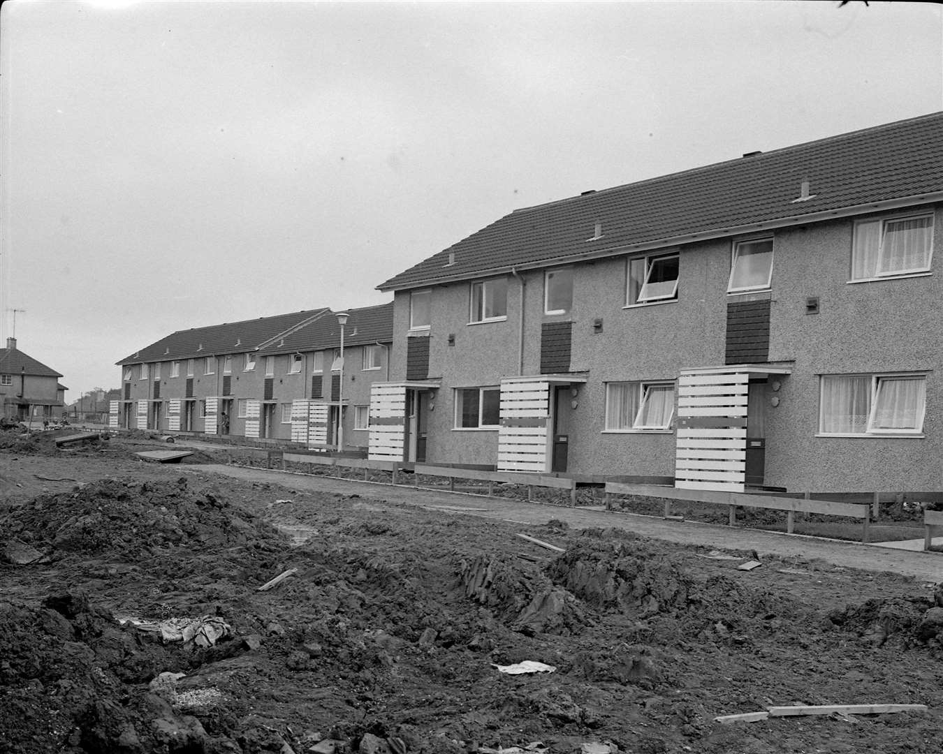 Standardised terrace housing - as seen here in the early days of the estate - is still prevalent across much of the estate. Picture: Steve Salter
