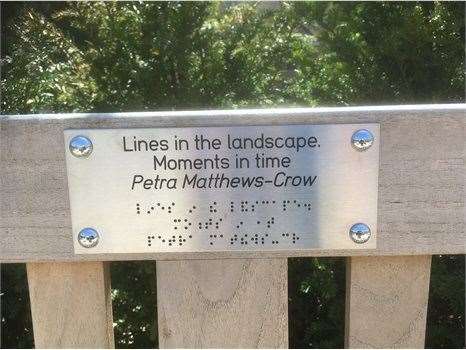 One of the pieces of poetry on the park benches. Picture: Dover District Council