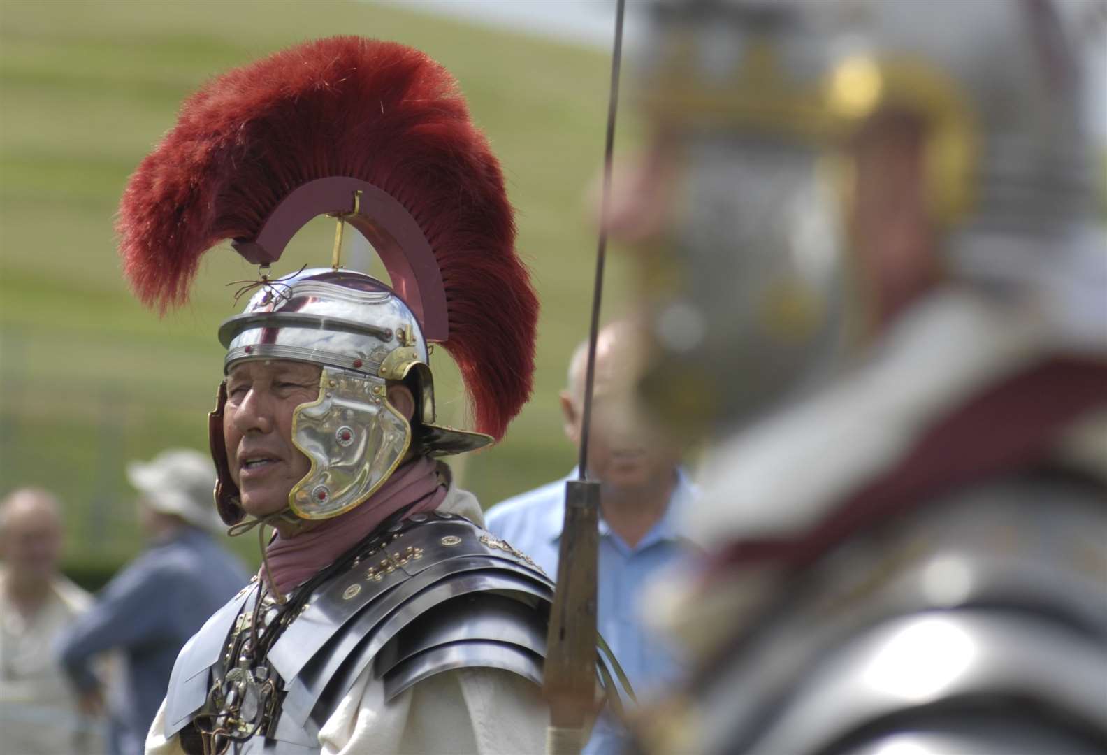 Re-enactments of the Roman invading forces. Picture: Gary Browne