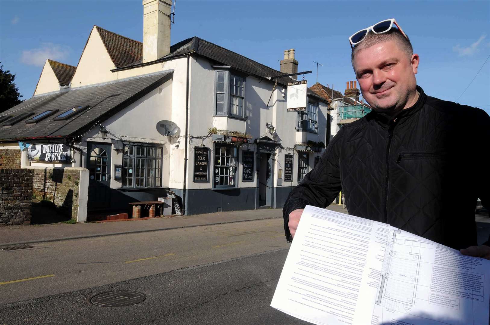 New licensee Artur Matyjaszcazyk outside the Thompsons Bell in Walmer Pictures: Star Pubs & Bars