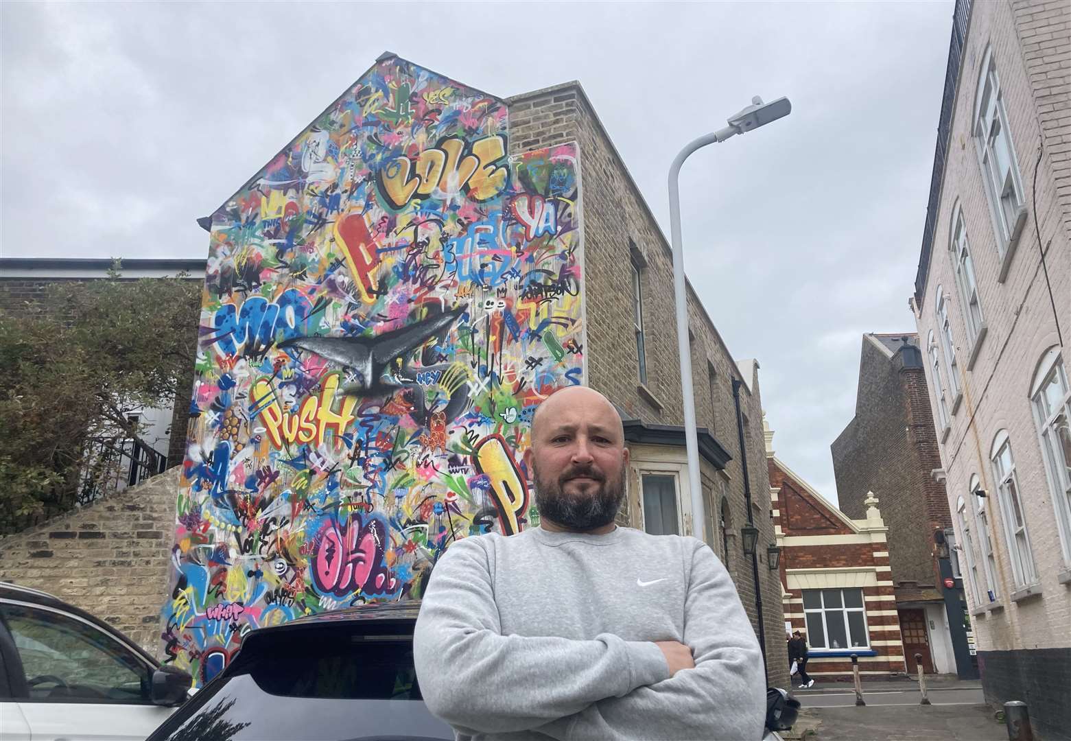 The mural in Caroline Square, Margate, has been described by resident Ian Argent as an "eyesore"