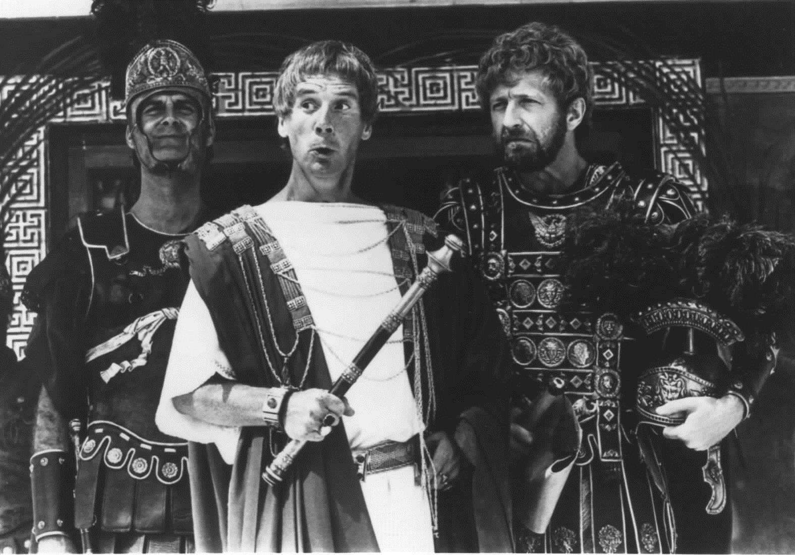 From left, John Cleese, Michael Palin and Graham Chapman star in Monty Python's Life of Brian in 1977